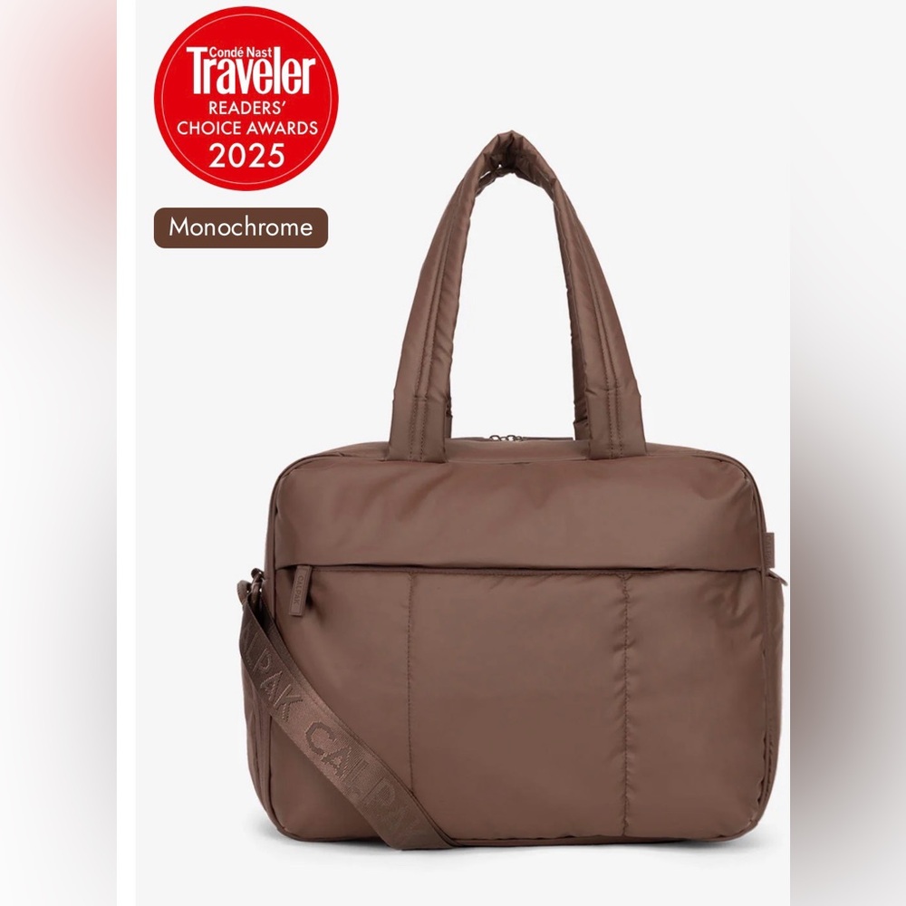 Calpak Luka Duffel in Walnut Monochrome with Luka backpack zip bag NWT